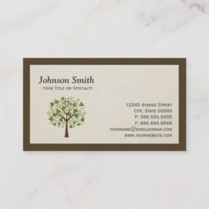 Classy Tree of Hearts - Simple Clean Stylish Business Card