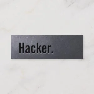 Coal Black Hacker Mini Business Card
