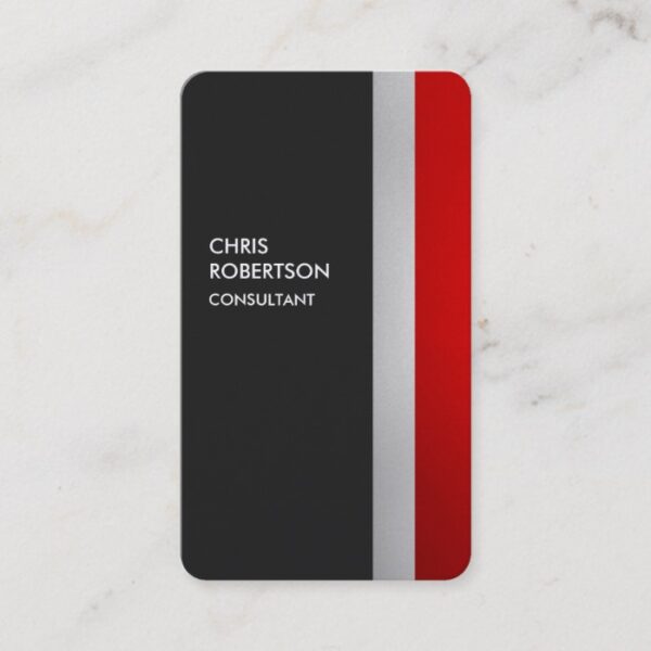Colorful Red Gray Custom Rounded Profile Card