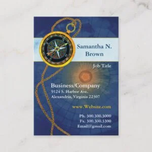 Compass Corporate Business Cards (Blank Back)