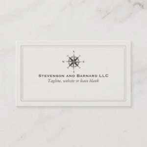 Compass Logo Traditional Nautical Business Card