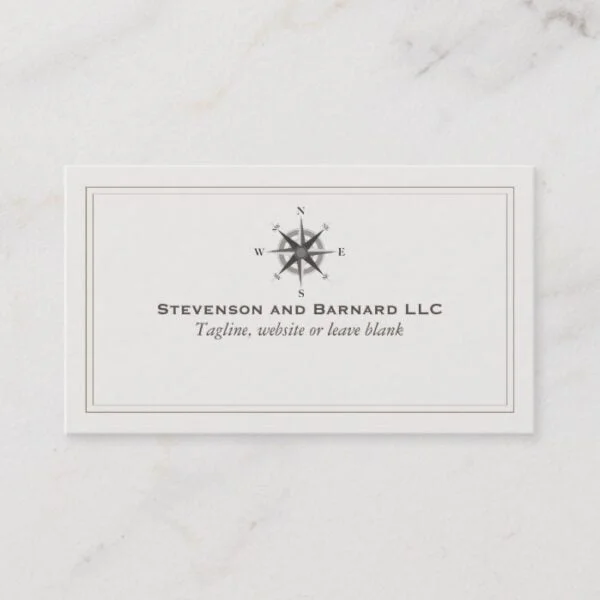 Compass Logo Traditional Nautical Business Card