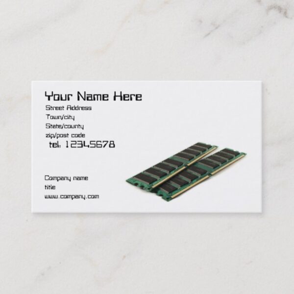 Computer memory business card