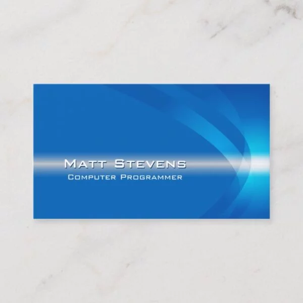 Computer Programmer InternetTechnical Light Stream Business Card