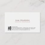 Computer Programmer Simple Minimal Business Card