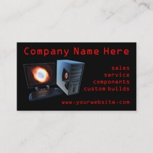 Computer store business cards