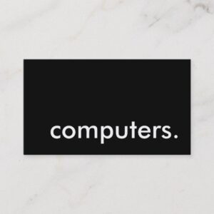computers. business card