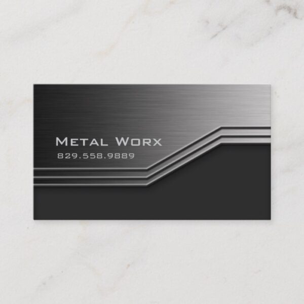 Construction Metal Business Card Angle Edge 3