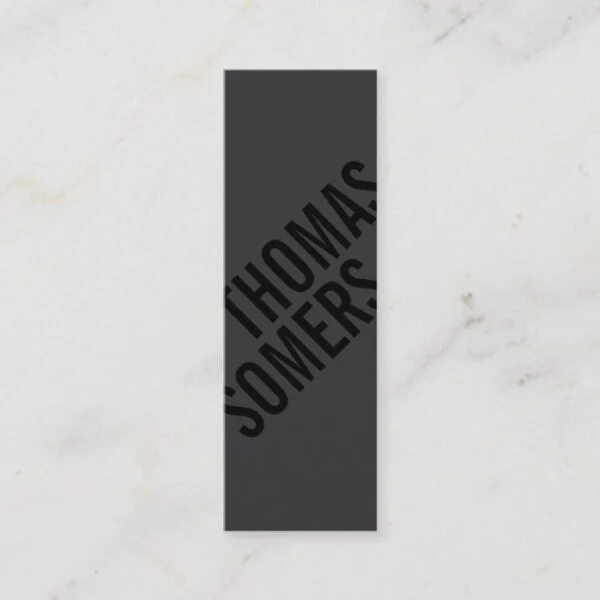 Cool BOLD Black Unique Modern Designer Mini Business Card
