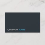 Cool Gray, Blue and White Plain – Business Card