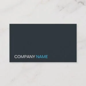 Cool Gray, Blue and White Plain - Business Card