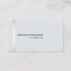 Cool Modern Professional Silver Stripe Light Gray Business Card