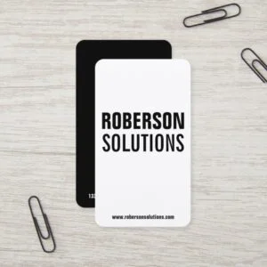 Cool modern vertical double sided business card