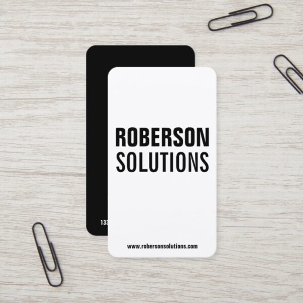 Cool modern vertical double sided business card
