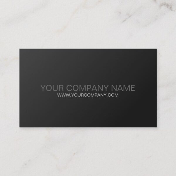 Cool Plain Black and Gray Modern Business Card