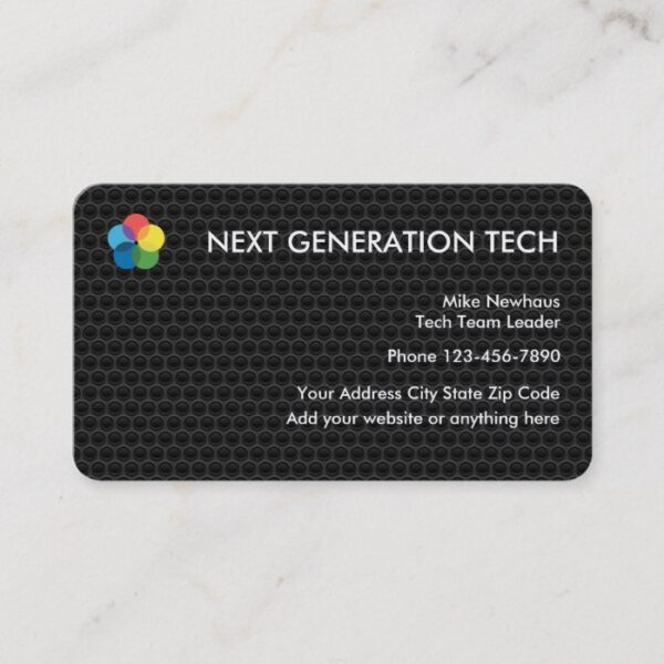 Cool Tech Logo Business cards