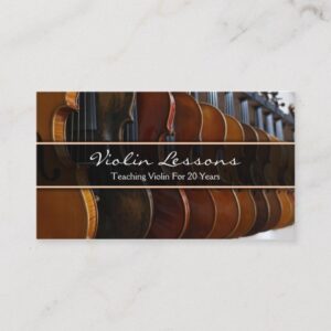Cool Violin / Violinist Photograph - Business Card