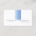 Cool White, Blue and Grey Modern – Business Card