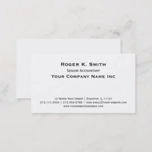 Copperplate Classic Simplicity is Elegant Business Card