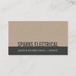 CORPORATE SIMPLE modern bold block gray kraft Business Card