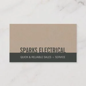 CORPORATE SIMPLE modern bold block gray kraft Business Card