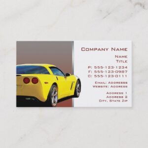 Corvette Backside Business Cards