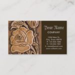 cowgirl fashion southwestern floral leather business card