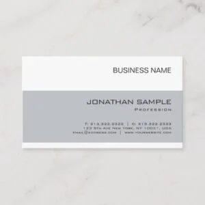 Create Your Own Elegant Company Simple Plain Business Card