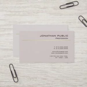 Create Your Own Elegant Modern Minimalistic Plain Business Card