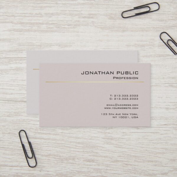 Create Your Own Elegant Modern Minimalistic Plain Business Card