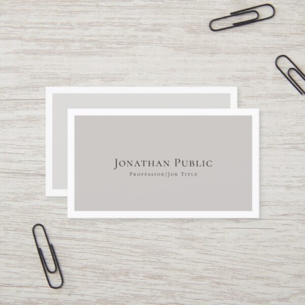 Create Your Own Stylish Modern Elegant Plain Business Card