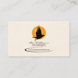 Crow Business Card (W/ Sun Backdrop)
