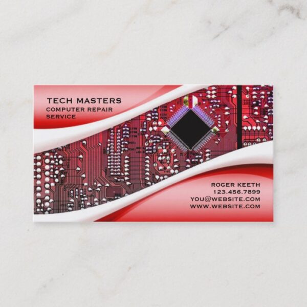 Custom Computer Repair Business Card