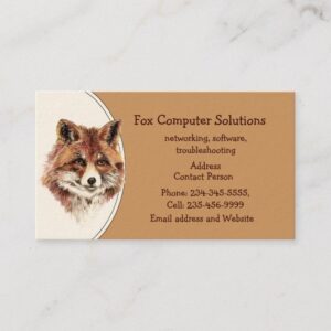 Custom Fox Computer Solutions Business Card