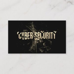Cyber Security Data Internet Analyst Modern Gold Business Card