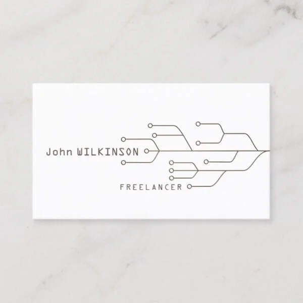 Cyber tech art template business card