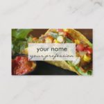 delicious Mexican Tacos photograph Business Card