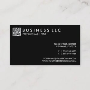 design your own QR code: plain black and white. Business Card