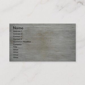 Designer Gray Barn Wood Grain Business Cards