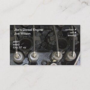 Diesel engine valves business card