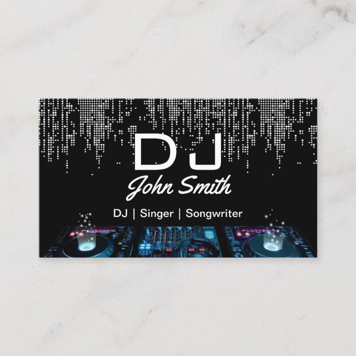DJs Singer Songwriter Modern Music Event Business Card