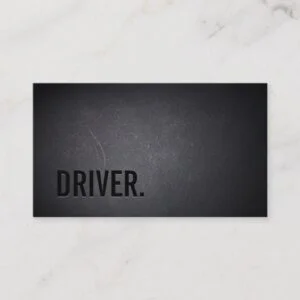 Driver Professional Black Minimalist Business Card