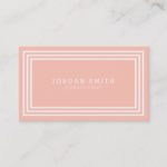 EDITABLE BACKGROUND COLOR with White Borders Business Card