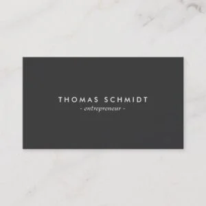 Einfache Minimalist Schwarz Moderne berufliche Business Card