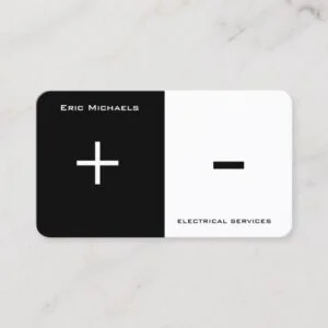 Electrical art two side split business card