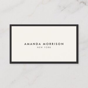 Elegant and Refined Luxury Boutique Black/Ivory Business Card
