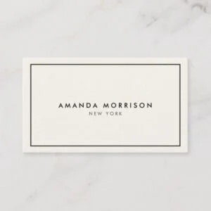 Elegant and Refined Luxury Boutique Black/Ivory II Business Card