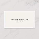 Elegant and Refined Luxury Boutique White/Ivory Business Card