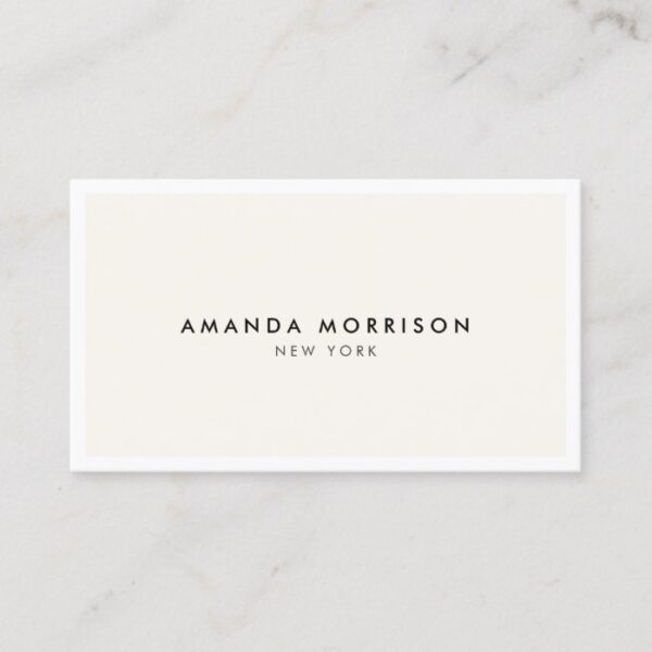 Elegant and Refined Luxury Boutique White/Ivory Business Card