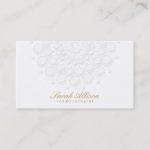 Elegant and Simple Cosmetologist White Business Card